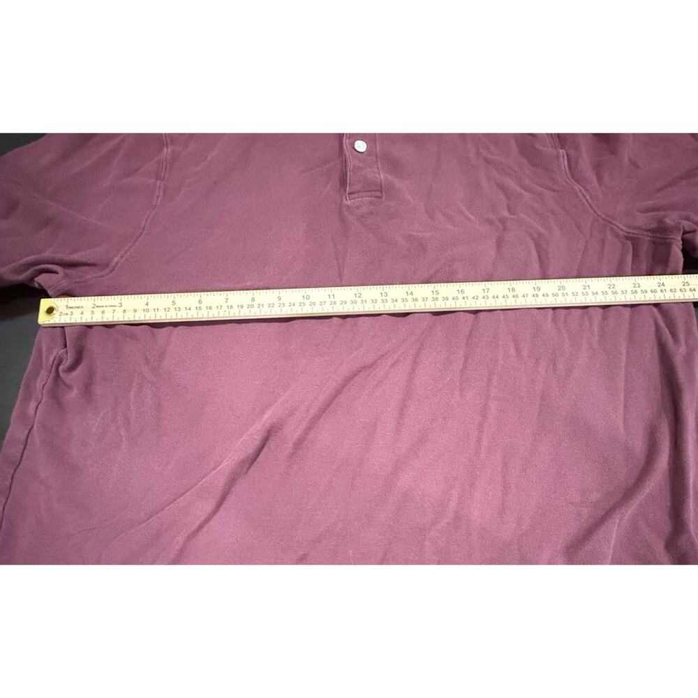 HB Polo Shirt Mens 3XLT Burgundy Short Sleeve Cotton Big Tall Casual Classic - Picture 3 of 4